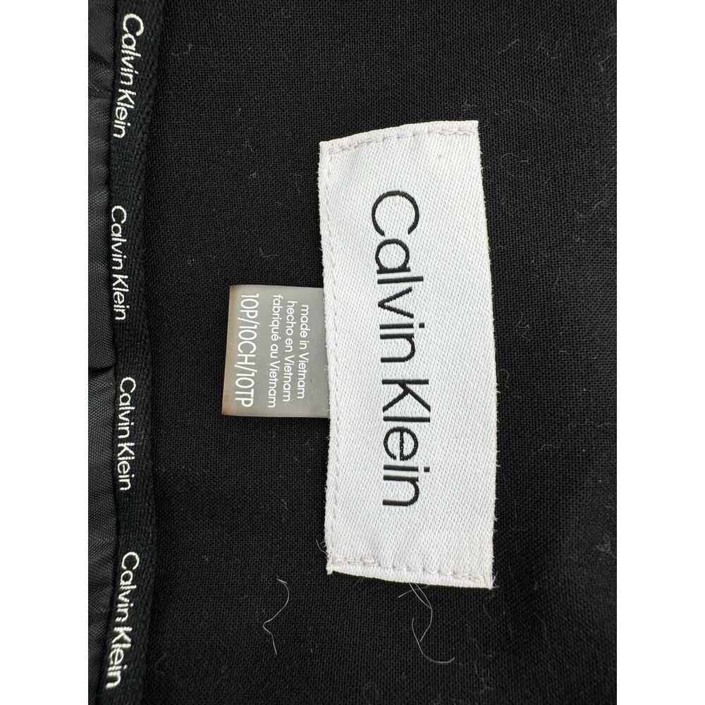 Calvin Klein Tweed Blazer Jacket Size P 10 Open Long Office Career Preppy $169​ - Picture 11 of 15